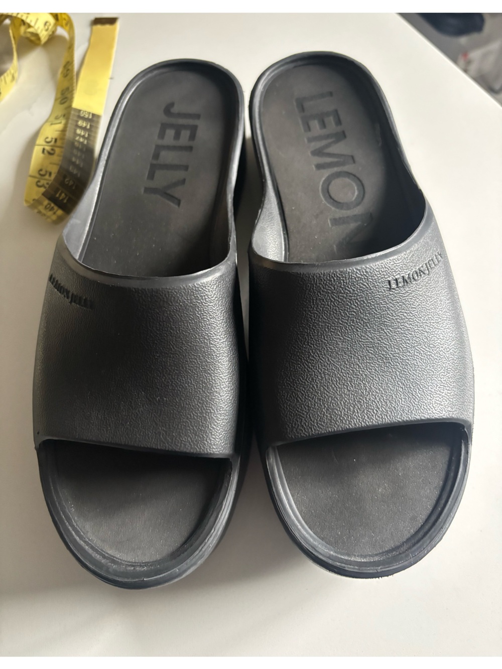 Lemon Jelly Black Men’s Slide Sandals - Cushioned Slip-On